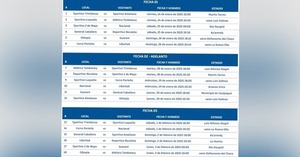 Programaron las tres primeras fechas del Torneo Apertura 2025