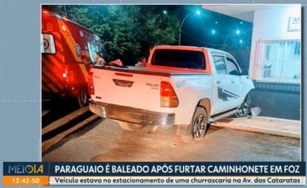 Robacoches paraguayo fue herido en la cabeza tras persecución