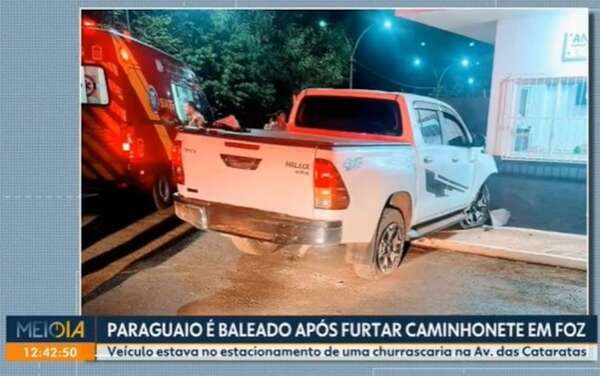 Paraguayo fue baleado en la cabeza tras hurtar una camioneta en Foz - ABC en el Este - ABC Color