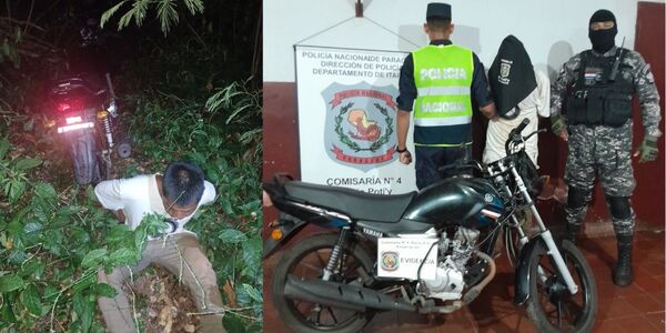 POLICÍA RECUPERA MOTOCICLETA HURTADA Y DETIENE AL PRESUNTO AUTOR - Itapúa Noticias