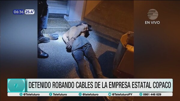 Intentó robar cables de Copaco y quedó detenido