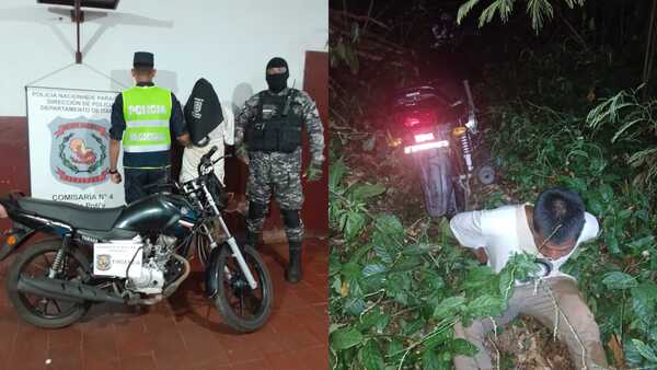 Policía Nacional recupera motocicleta robada y detiene a supuesto autor en Encarnación