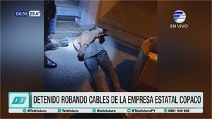Malviviente detenido tras intentar robar cables de Copaco
