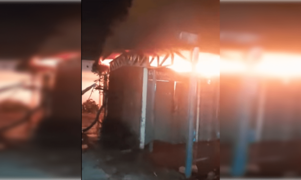 Reportan incendio en casillas de Encarnación y atribuyen a adictos