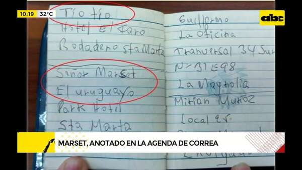Agenda de Correa Galeano ya estaba en manos de autoridades meses antes de su muerte  - ABC Noticias - ABC Color