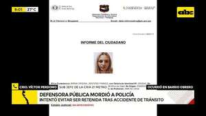 Mordió a policía para evitar ser demorada tras percance automovilístico  - ABC Noticias - ABC Color