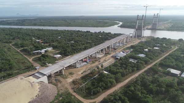 Obras del Puente de la Bioceánica inician el año con 63% de avance - .::Agencia IP::.