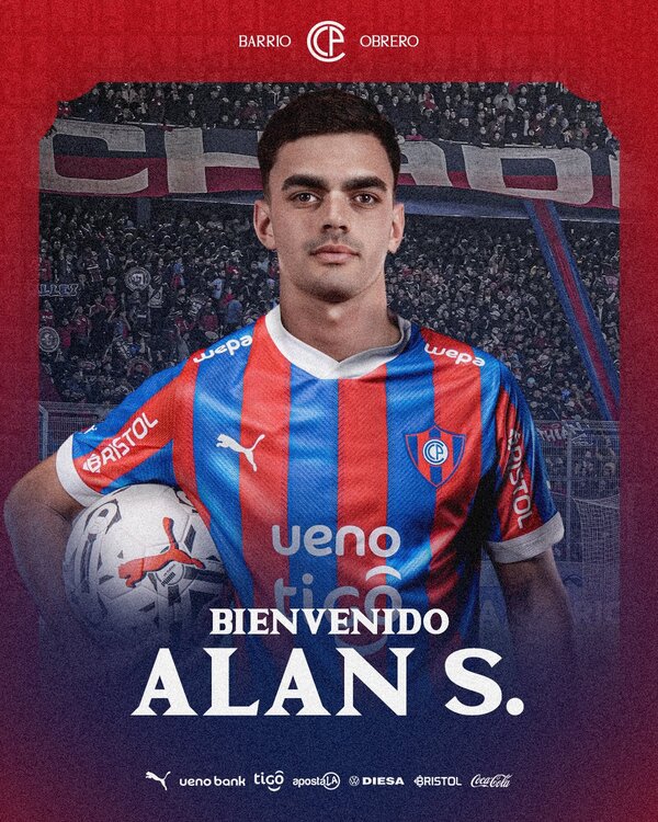 Cerro Porteño presentó al mediocampista Alan Soñora - Unicanal