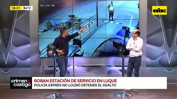 Video: asaltante “perdonó la vida” a un policía luego de robar una estación de servicios en Luque - Crimen y castigo - ABC Color