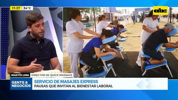 Servicio de masajes exprés: pausas que fomentan el bienestar laboral - Gente & Negocios - ABC Color