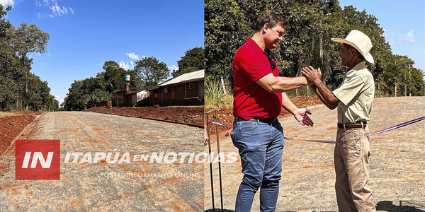 HOHENAU INAUGURÓ 500 METROS DE EMPEDRADO EN EL BARRIO SAN BLAS - Itapúa Noticias