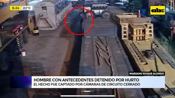 Video: Detienen a hombre acusado de hurto tras ser captado por cámaras de circuito cerrado - ABC Noticias - ABC Color