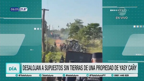 Grueso contingente policial desaloja a presuntos sintierras en Yasy Cañy