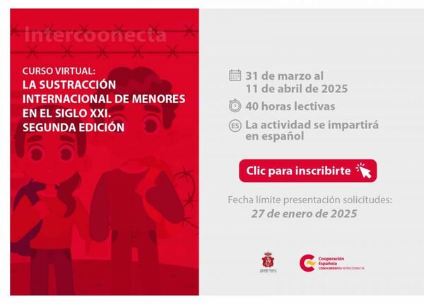 Invitan a participar del curso virtual "La sustracción internacional de menores en el siglo XXI”