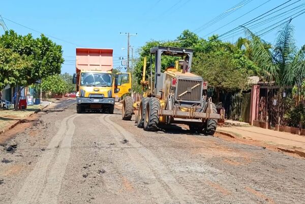Avanzan las obras de asfaltado en la calle Tte. Irala Fernández del barrio Inmaculada