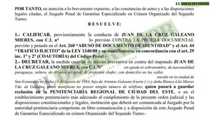 Decretan prisión preventiva de sospechoso de transportar megacarga de cocaína