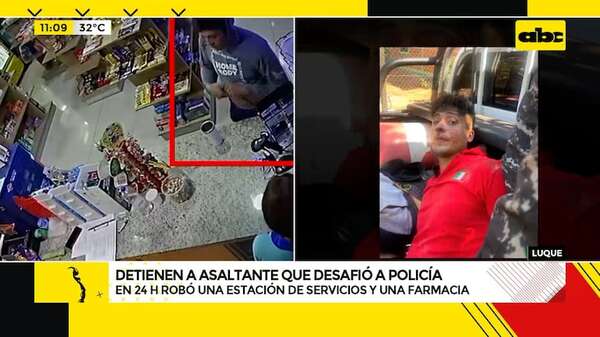 Video: Detienen a asaltante que dejó en ridículo a la Policía - ABC Noticias - ABC Color