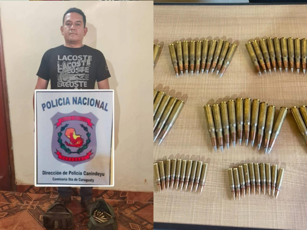 Detienen a militar con proyectiles de guerra