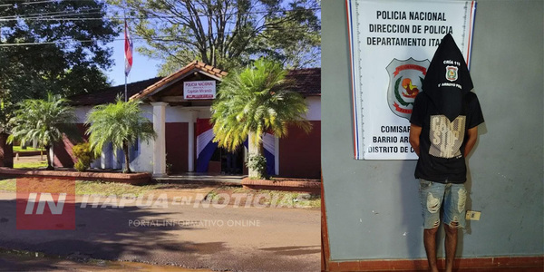 TRAS HURTO EN CAPITÁN MIRANDA POLICÍA RECUPERA OBJETOS Y CAPTURA AL PRESUNTO AUTOR - Itapúa Noticias