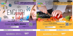 SNPP ABRE INSCRIPCIONES PARA CURSOS DE VERANO EN INGLÉS Y COCINA EN ENCARNACIÓN - Itapúa Noticias