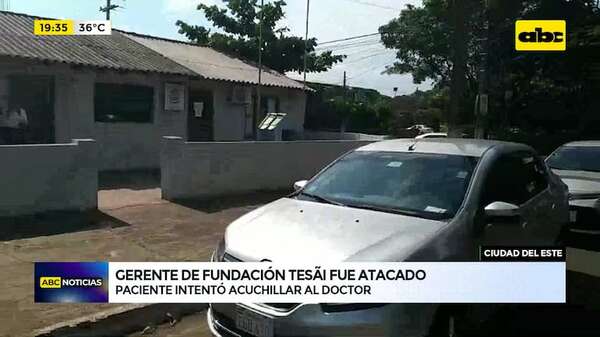 Paciente atacó con cuchillo al gerente de Fundación Tesãi en CDE - ABC TV - ABC Color