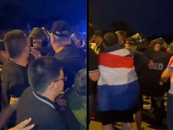 Bolonki entre la poli y manifestantes en el peaje de Coronel Bogado