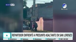 Repartidor enfrentó a presunto asaltante en San Lorenzo