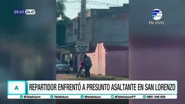 Repartidor enfrentó a presunto asaltante en San Lorenzo