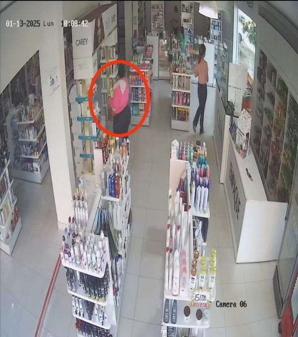 Otra descuidista captada en cámaras de vigilancia en Concepción
