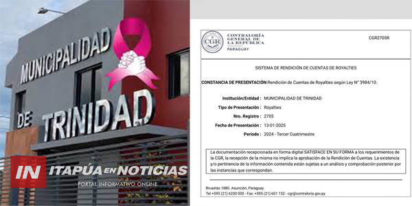 MUNICIPALIDAD DE TRINIDAD PRESENTA RENDICIÓN DE CUENTAS DEL TERCER CUATRIMESTRE DEL 2024 - Itapúa Noticias