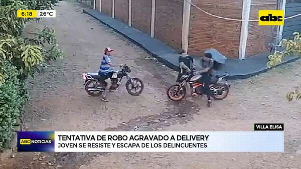 Villa Elisa: así fue como un trabajador de delivery evitó ser asaltado por delincuentes - ABC Noticias - ABC Color