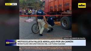 Trágico accidente en Villeta: motociclista fallece arrollado por un camión  - ABC Noticias - ABC Color