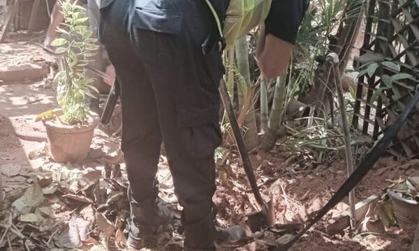 Macabro hallazgo en Luque: en el patio de una vivienda hallaron varios restos de fetos