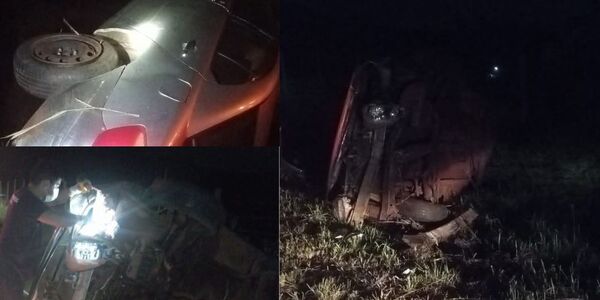 CONDUCTOR RESULTA ILESO TRAS VUELCO DE VEHÍCULO EN NATALIO - Itapúa Noticias