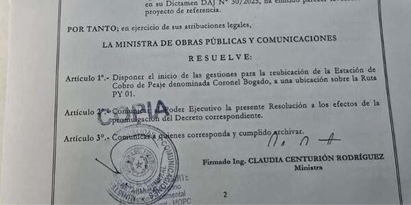 ES UN HECHO EL TRASLADO DEL PEAJE DE CNEL. BOGADO AL LIMITE DE ITAPUA Y MISIONES - Itapúa Noticias