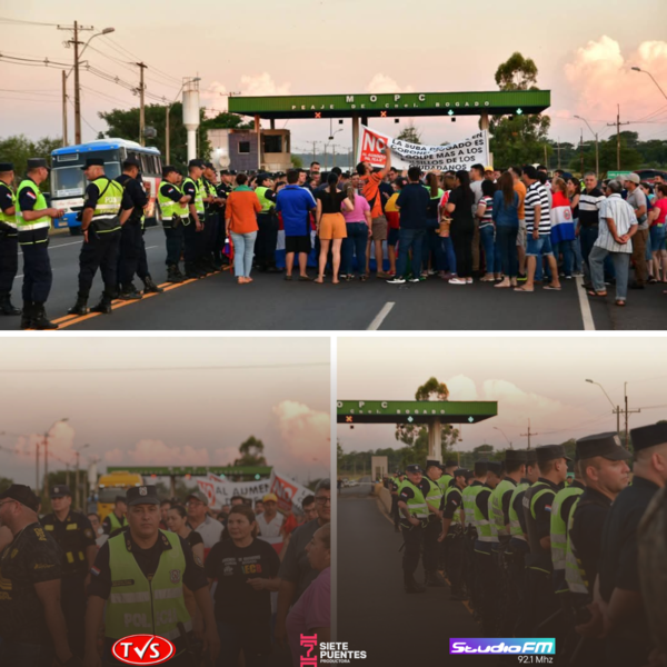 CONTINÚAN LAS MANIFESTACIONES CONTRA EL PEAJE DE CORONEL BOGADO - TVS