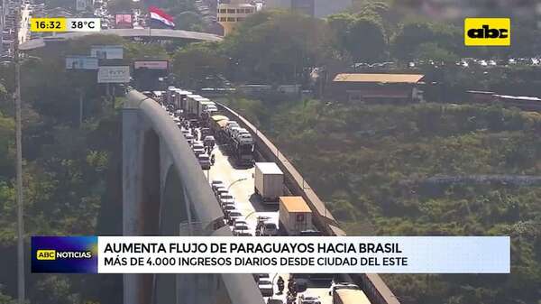 Masivo ingreso de paraguayos a Brasil desde Ciudad del Este - ABC TV - ABC Color