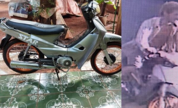 Solitario delincuente hurta moto de canillita en el microcentro