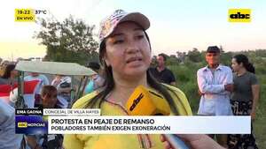 Peaje de Remanso: pobladores piden exoneración y traslado del puesto de recaudación - ABC Noticias - ABC Color