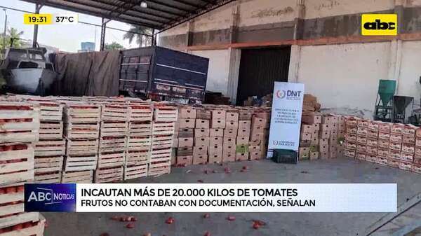 Video: incautan 20 toneladas de tomates que pretendían ingresar sin documentación - ABC Noticias - ABC Color