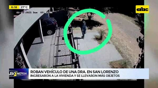 San Lorenzo: delincuentes se llevan el vehículo de una Doctora - ABC Noticias - ABC Color