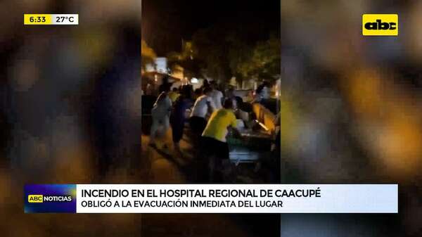 Video: Evacuan a pacientes tras incendio en el Hospital Regional de Caacupé - ABC Noticias - ABC Color