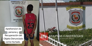 CAMINABA CON UN TELEVISOR HURTADO POR SAN JUAN DEL PNÁ. Y FUE DETENIDO - Itapúa Noticias