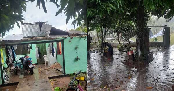 Diario HOY | Fuerte temporal en San José de los Arroyos dejó casas destechadas