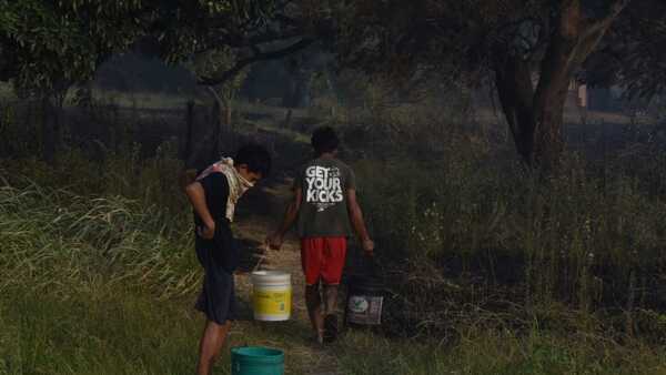 Desoladoras imágenes del incendio en Banco San Miguel
