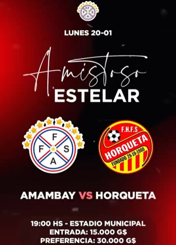 Amistosos de la Selección: Amambay vs. Horqueta es la cita deportiva para este lunes
