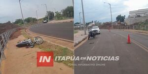  MOTOCICLISTA SE ENCUENTRA GRAVE TRAS CAÍDA EN CAMBYRETÁ  - Itapúa Noticias