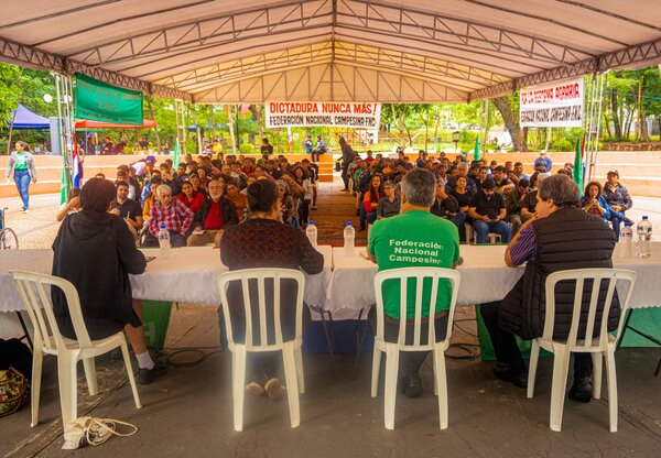 Campesinos se movilizan en repudio a desalojos - 1000 Noticias