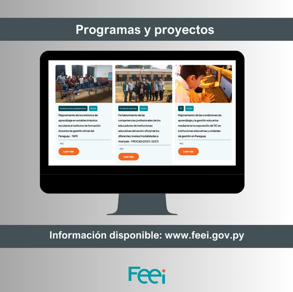 Detalles de programas públicos están disponibles en la web del FEEI