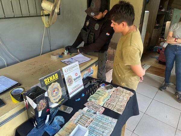 Incautan drogas y armas durante operativo de la Senad en Sanber - trece